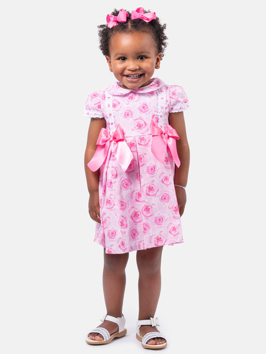 Baby Girl Rosalinda Collection Spanish Dress - Fuchsia Pink