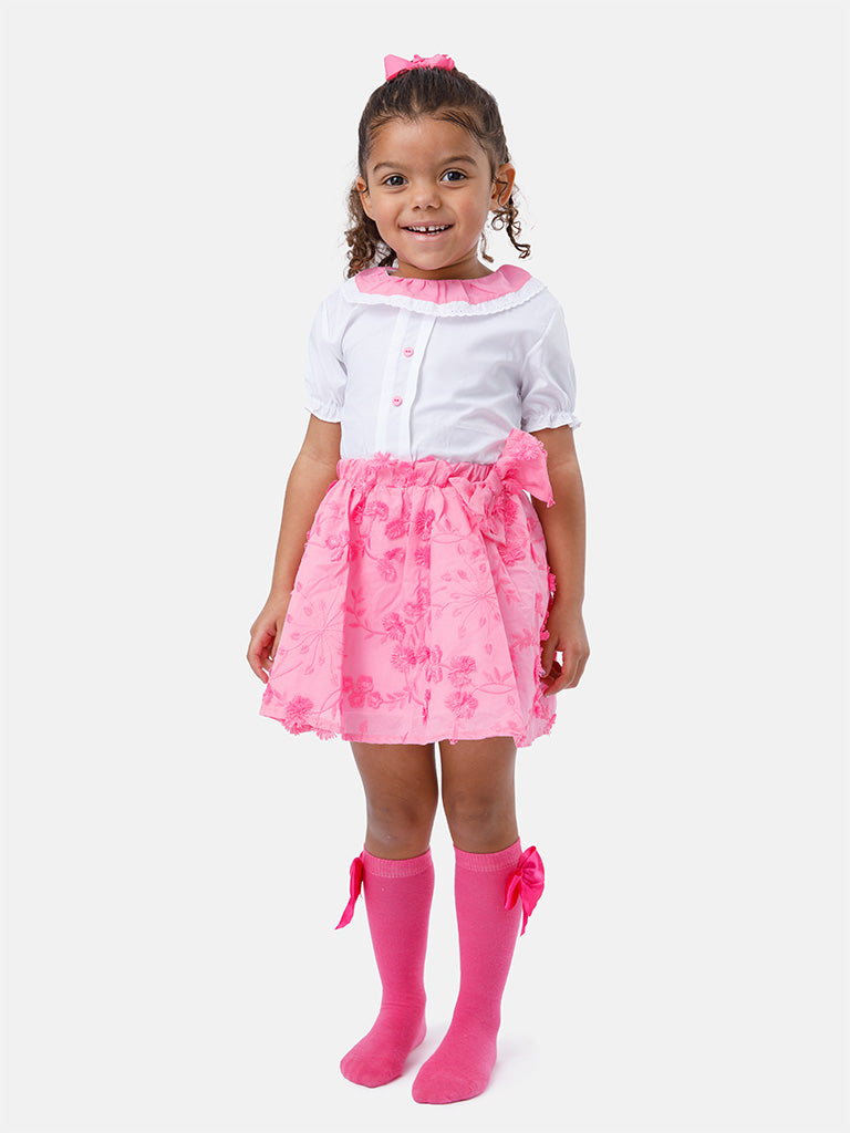 Baby Girl Leticia Collection 2-piece Spanish Set - Fuchsia Pink