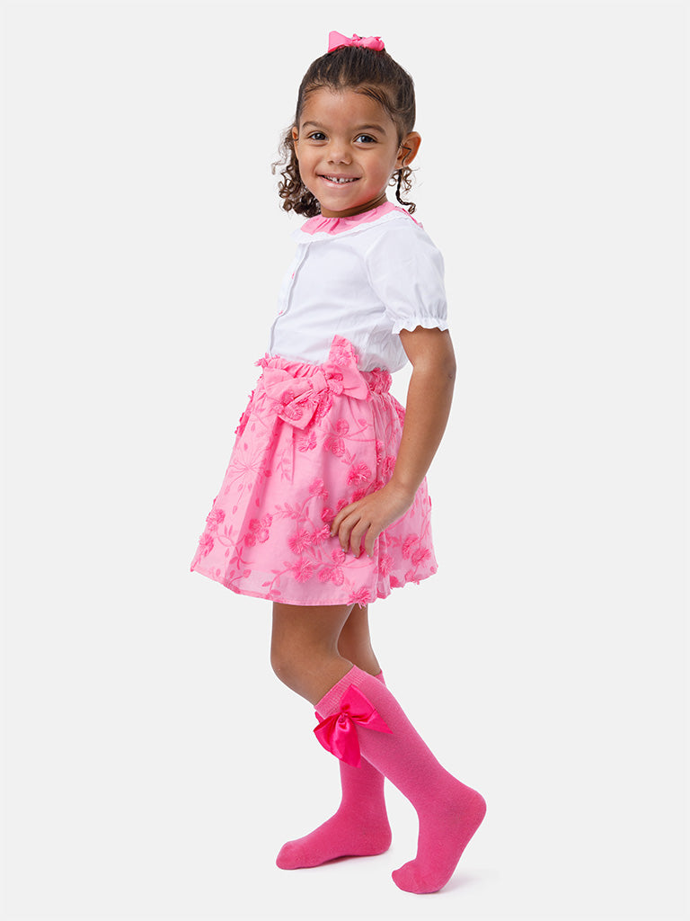 Baby Girl Leticia Collection 2-piece Spanish Set - Fuchsia Pink