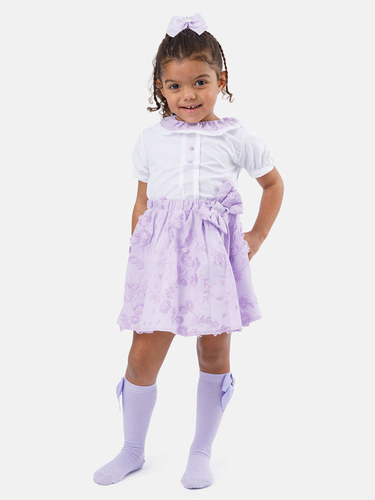 Baby Girl Leticia Collection 2-piece Spanish Set - Lilac Purple