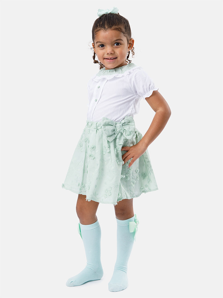 Baby Girl Leticia Collection 2-piece Spanish Set - Mint Green