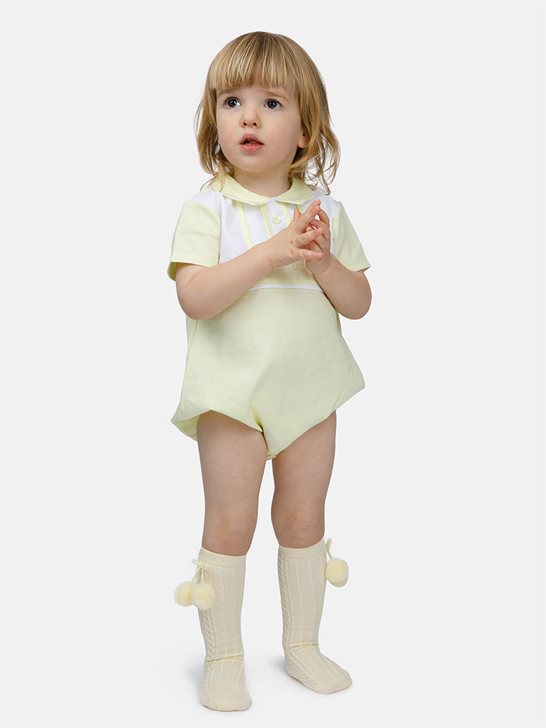 Baby Boy Akim Collection Spanish Romper - Lemon Yellow