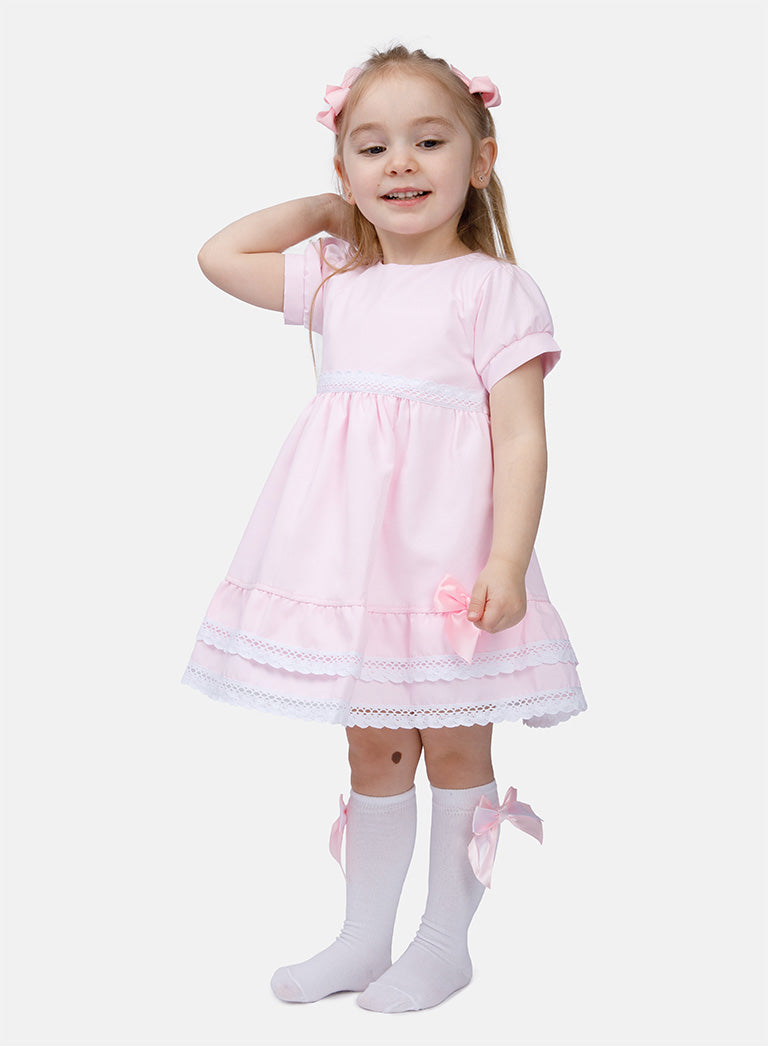 Baby Girl short-sleeve Dress Beatriz Collection - Pink