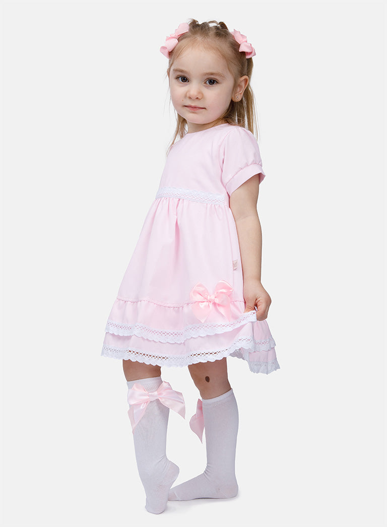Baby Girl short-sleeve Dress Beatriz Collection - Pink