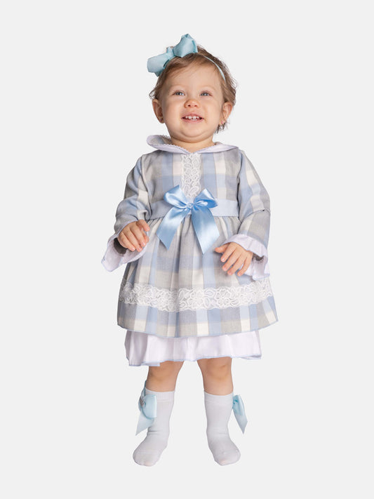 Baby Girl Antonia Collection Tartan Dress - Blue