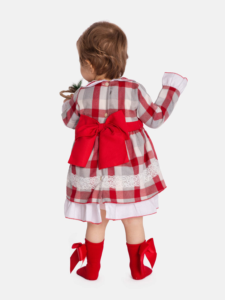 Baby Girl Antonia Collection Tartan Dress - Red