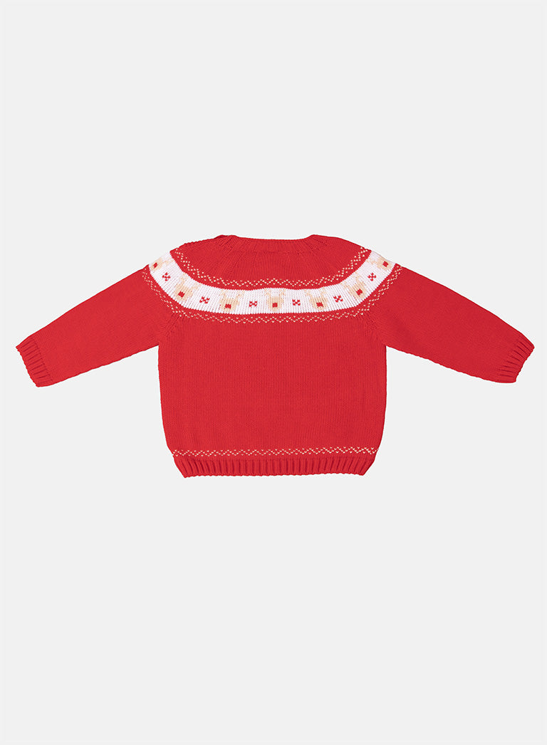 Baby Boy Rudolph Collection Knitted 2-piece Set - Red & Blue