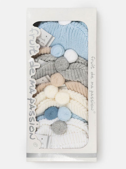 Unisex Knitted Hat with Pom-Pom