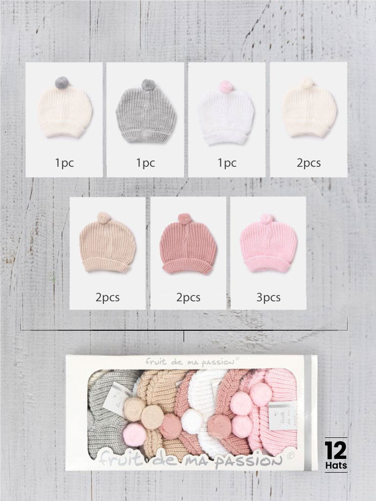 Unisex Knitted Hat with Pom-Pom