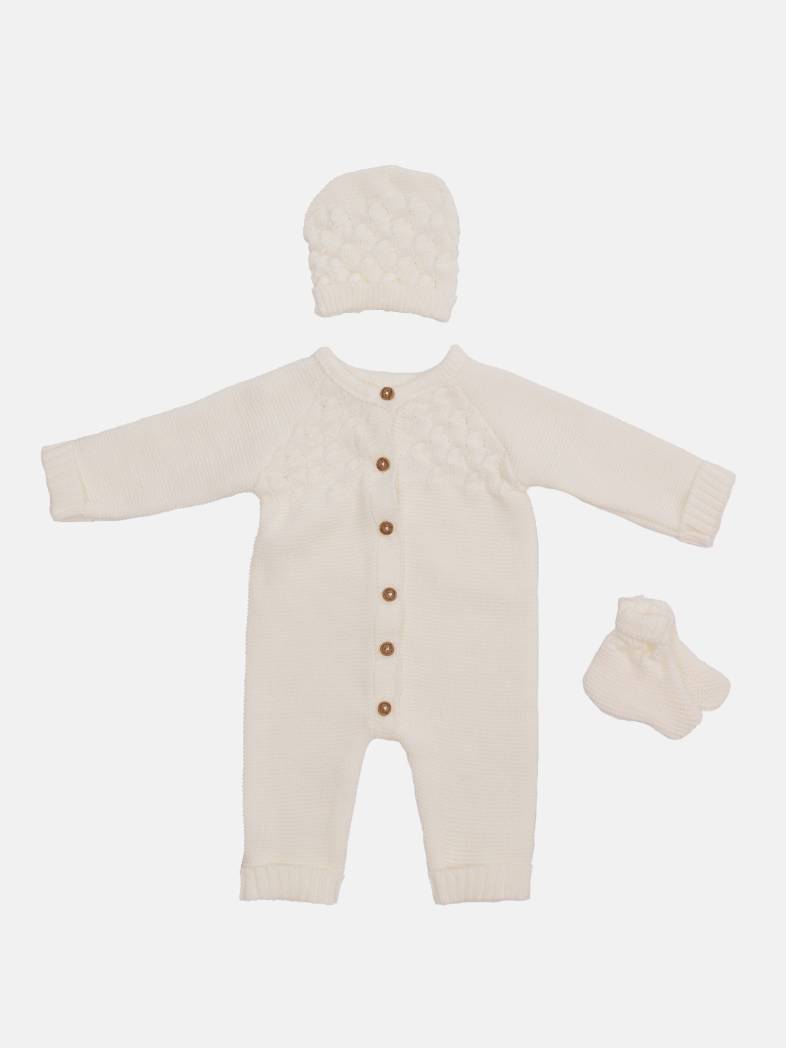 Baby Girl Avila Collection Knitted Set-Ivory