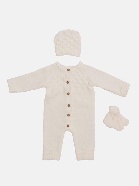 Baby Girl Avila Collection Knitted Set-Ivory