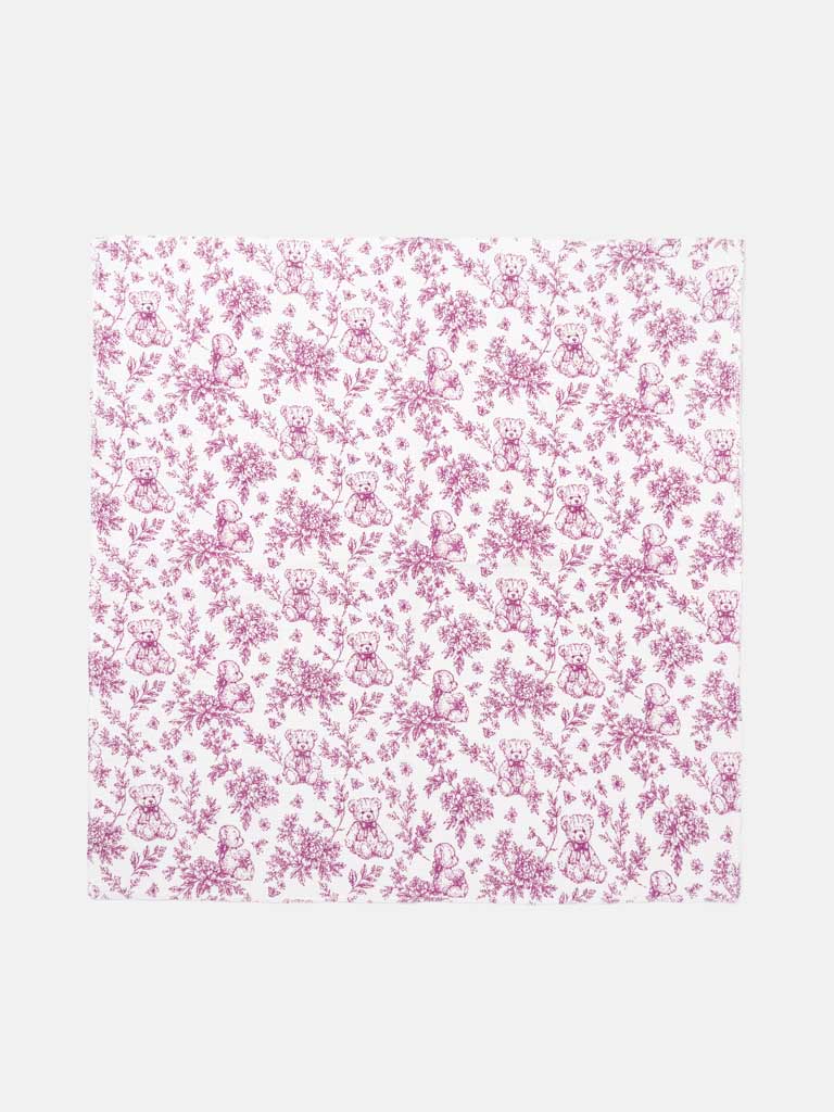 Baby Muslin Square - Teddy Collection - Cherry Red