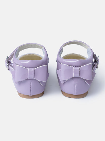 Baby Girl M&B Shoes with Back Bow - Lilac Purple