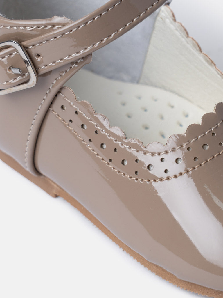 Baby Girl M&B Shoes with Back Bow - Camel