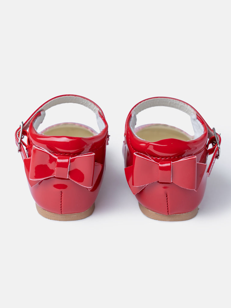 Baby Girl M&B Shoes with Back Bow - Red