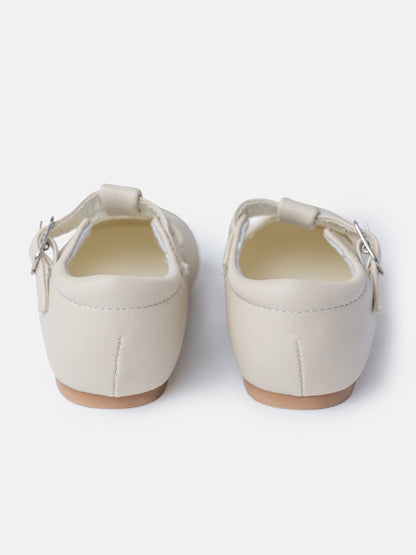 Baby Boy M&B Classic T-Bar Shoes - Light Beige
