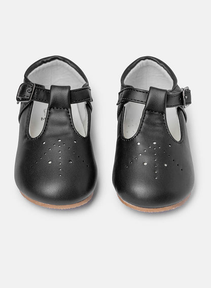 Baby Boy M&B Classic T-Bar Shoes - Black