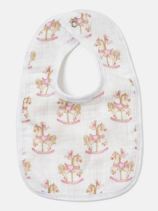 Baby Bib Rocking Horse Collection - Baby Pink