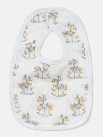 Baby Bib Rocking Horse Collection - Baby Blue