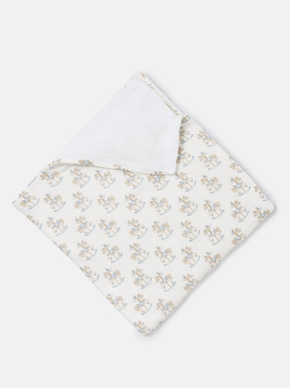 Baby Blanket Rocking Horse Collection - Baby Blue