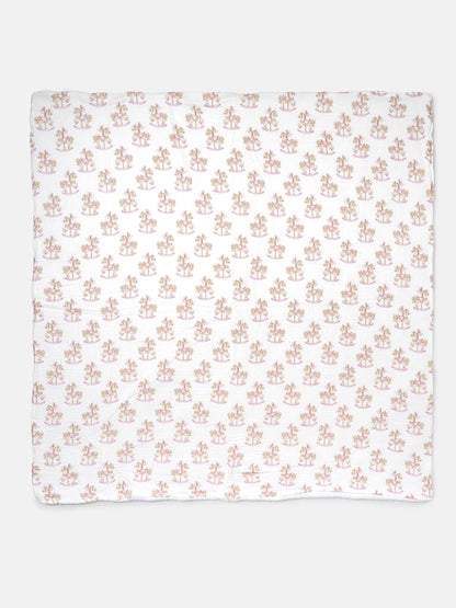 Baby Blanket Rocking Horse Collection - Baby Pink