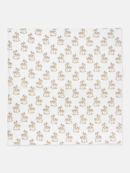Baby Muslin Square Rocking Horse Collection - Beige