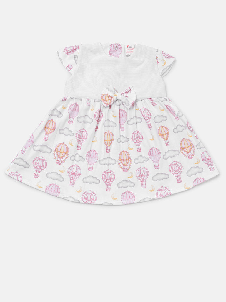 Baby Girl Summer Dress Hot Air Balloon Collection - Baby Pink
