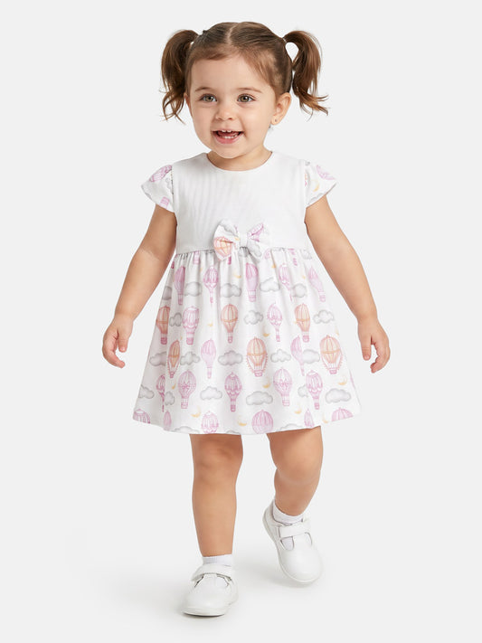 Baby Girl Summer Dress Hot Air Balloon Collection - Baby Pink