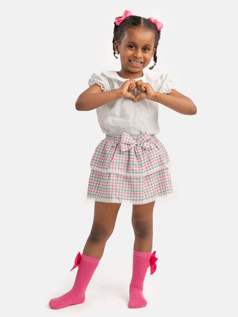 Baby Girl Luciana Collection Spanish 2-piece Romper Set - Hot Pink