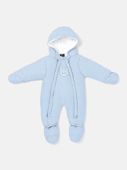 Baby 3-piece Snowsuit Set with Double Zipper - Baby Blue