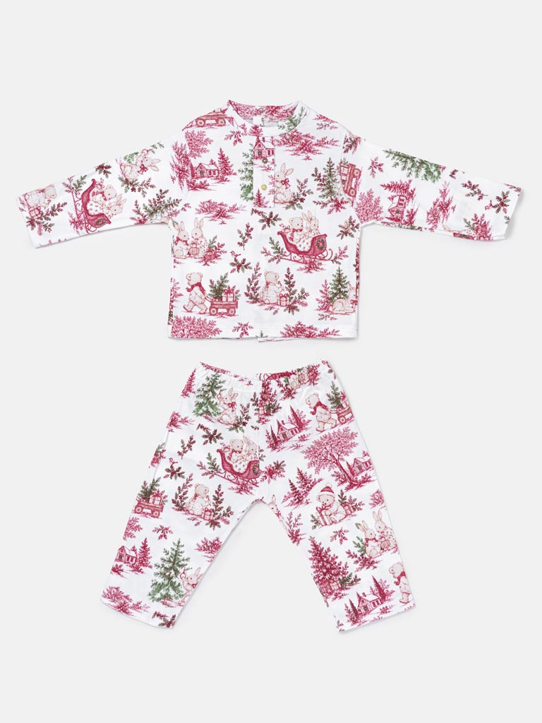 Baby Boy 2-Piece Cotton Pyjama Set - Christmas Print Collection - LIMITED EDITION