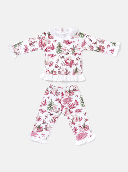 Baby Girl 2-Piece Cotton Pyjama Set - Christmas Print Collection - LIMITED EDITION