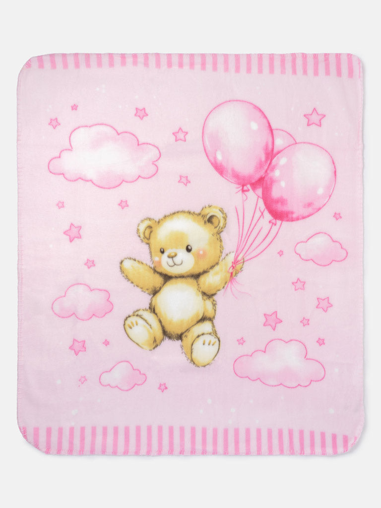 Baby Fleece Teddy Blanket with Assorted Gift Box 3-Pack - Mixed Colors