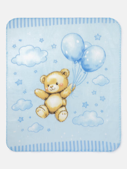 Baby Fleece Teddy Blanket with Assorted Gift Box 3-Pack - Mixed Colors