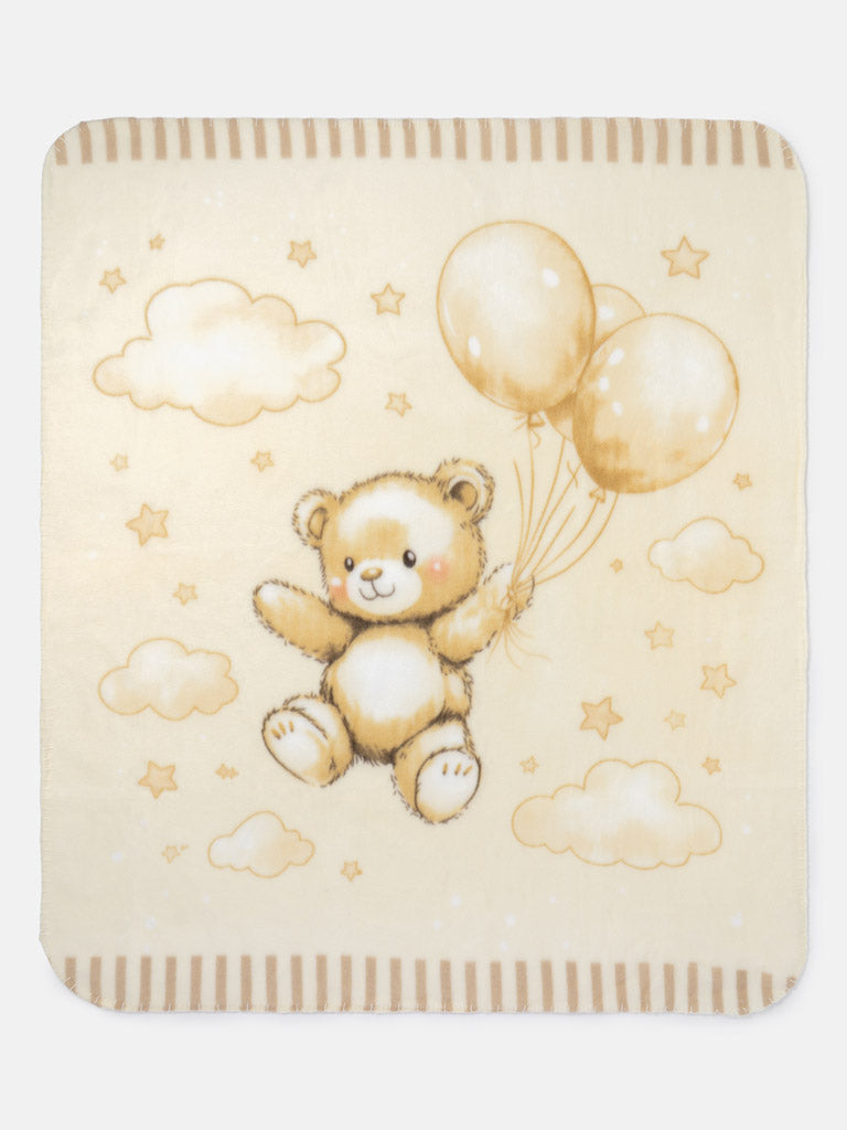 Baby Fleece Teddy Blanket with Assorted Gift Box 3-Pack - Mixed Colors