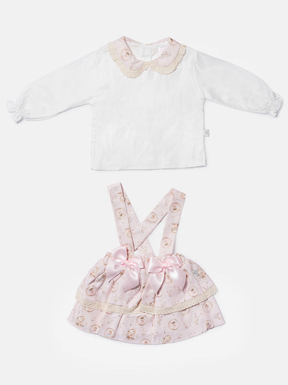 Baby Girl Ballerina Collection Spanish 2-Piece Dress Set - Baby Pink