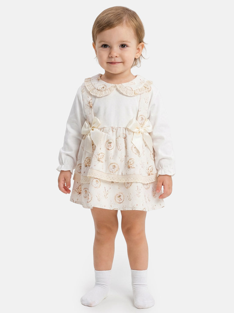 Baby Girl Ballerina Collection Spanish 2-Piece Dress Set - Ivory