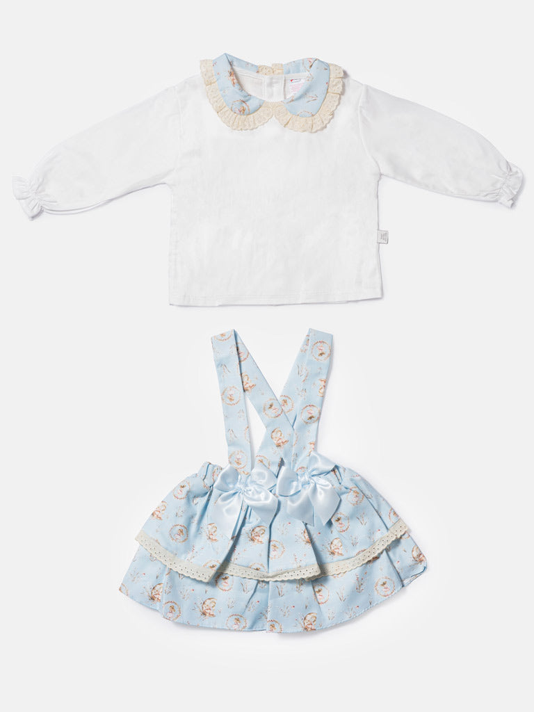 Baby Girl Ballerina Collection Spanish 2-Piece Dress Set - Baby Blue