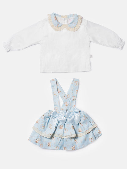 Baby Girl Ballerina Collection Spanish 2-Piece Dress Set - Baby Blue