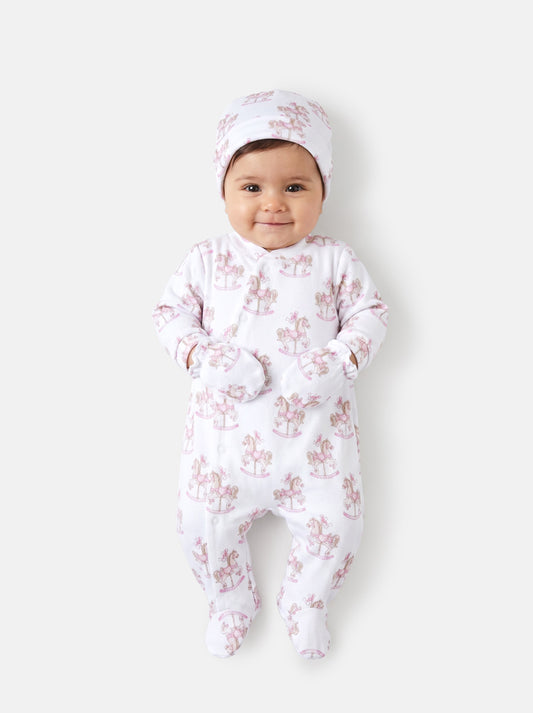 Baby Grow Rocking Horse Collection 3-Piece Set - Baby Pink