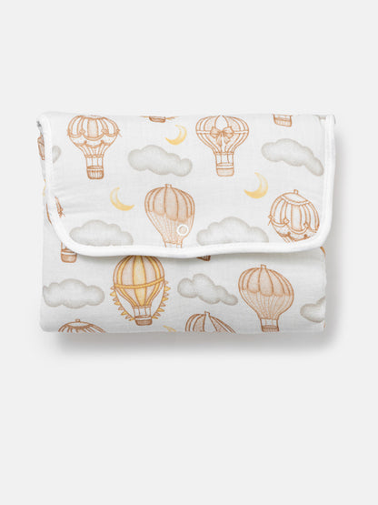 Baby Hot Air Balloon Collection Portable Changing Mat - Beige