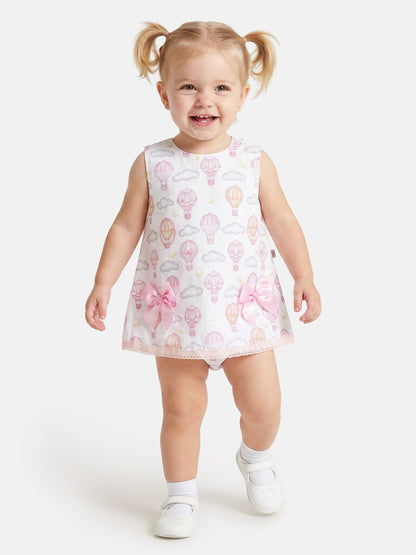 Baby Girl Top & Bloomers Set Hot Air Balloon Collection - Baby Pink
