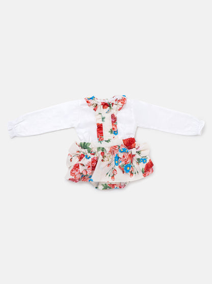 Baby Girl Camelia Collection 2-piece Top & Bloomers Set - Cream