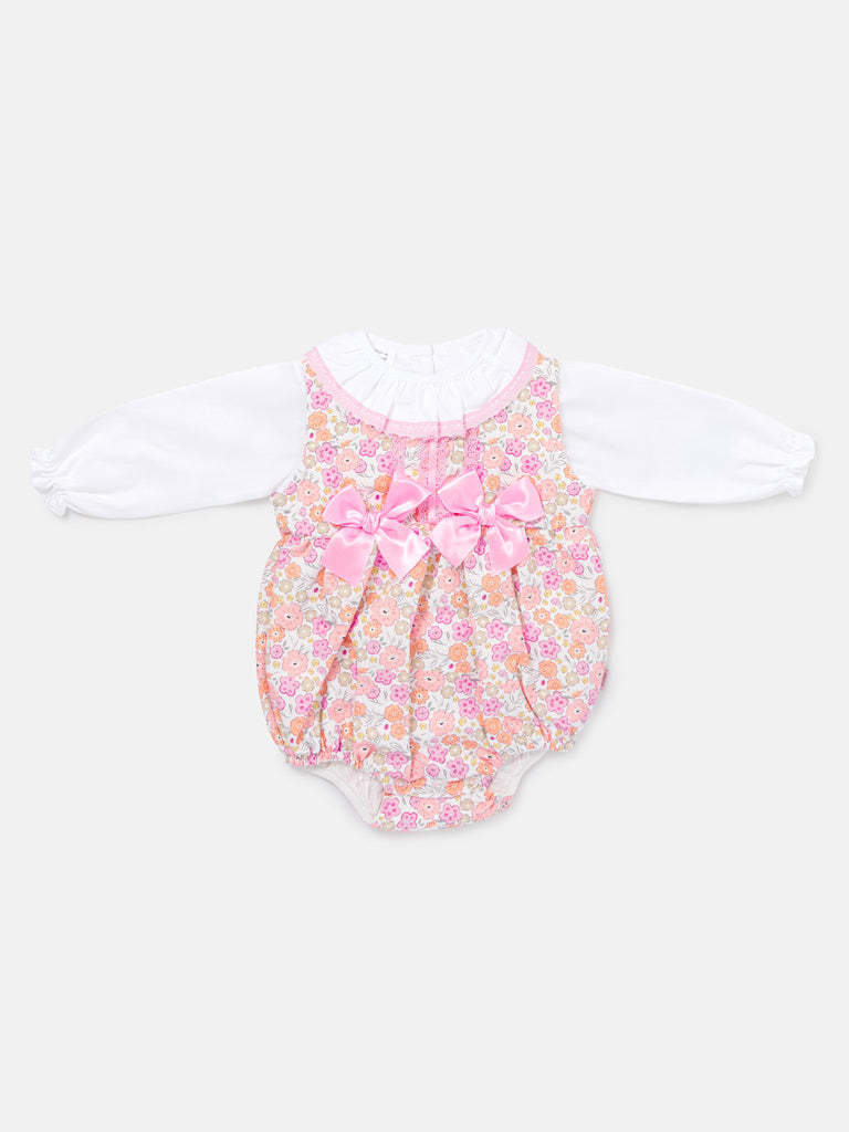 Baby Girl Maricruz Collection 2-piece Romper Set - Baby Pink