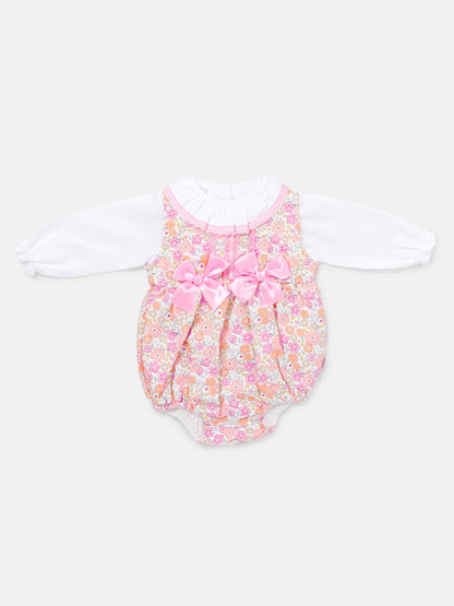 Baby Girl Maricruz Collection 2-piece Romper Set - Baby Pink