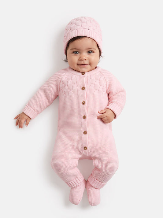 Baby Girl Avila Collection Knitted Set - Pink
