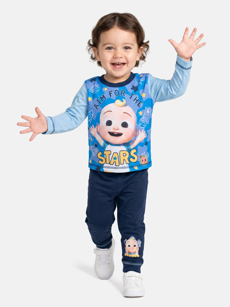 Cocomelon Star Baby Boy Long Pyjama Set - Blue