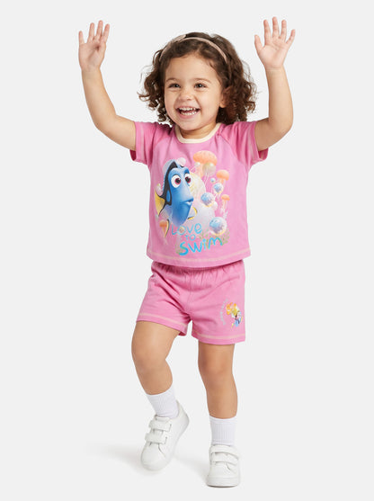 Finding Nemo Dory Baby Girl Short Pyjama Set - Pink