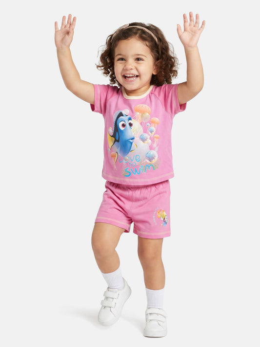 Finding Nemo Dory Baby Girl Short Pyjama Set - Pink