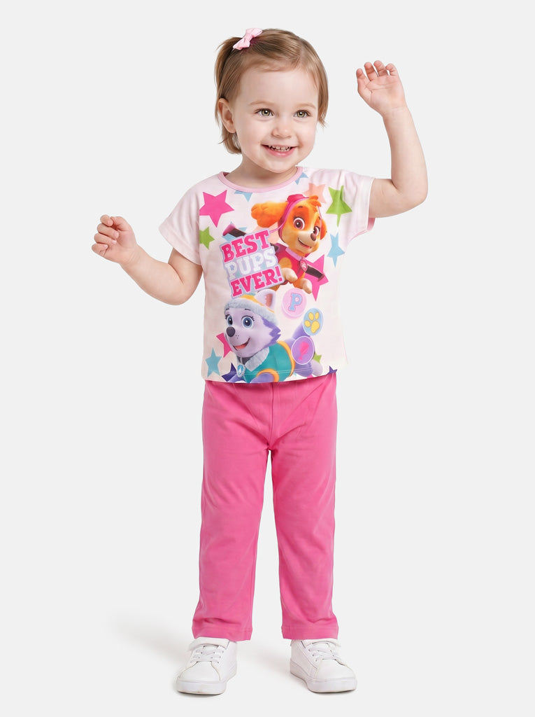 Paw Patrol Baby Girl Short Sleeve Pyjama Set - Pink